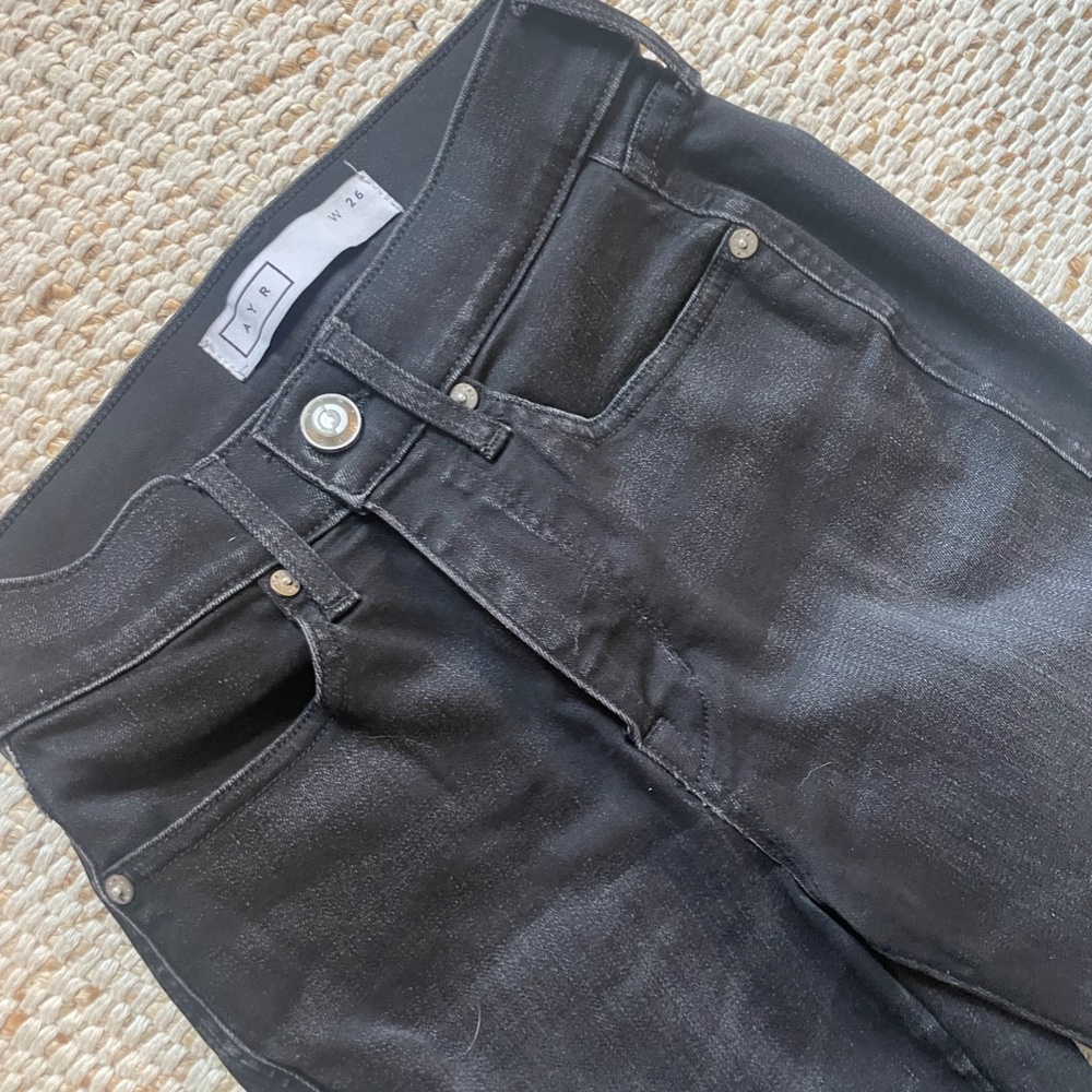 AYR The Shade jean in DARK WASH BLACK SIZE 26 - Picture 8 of 9